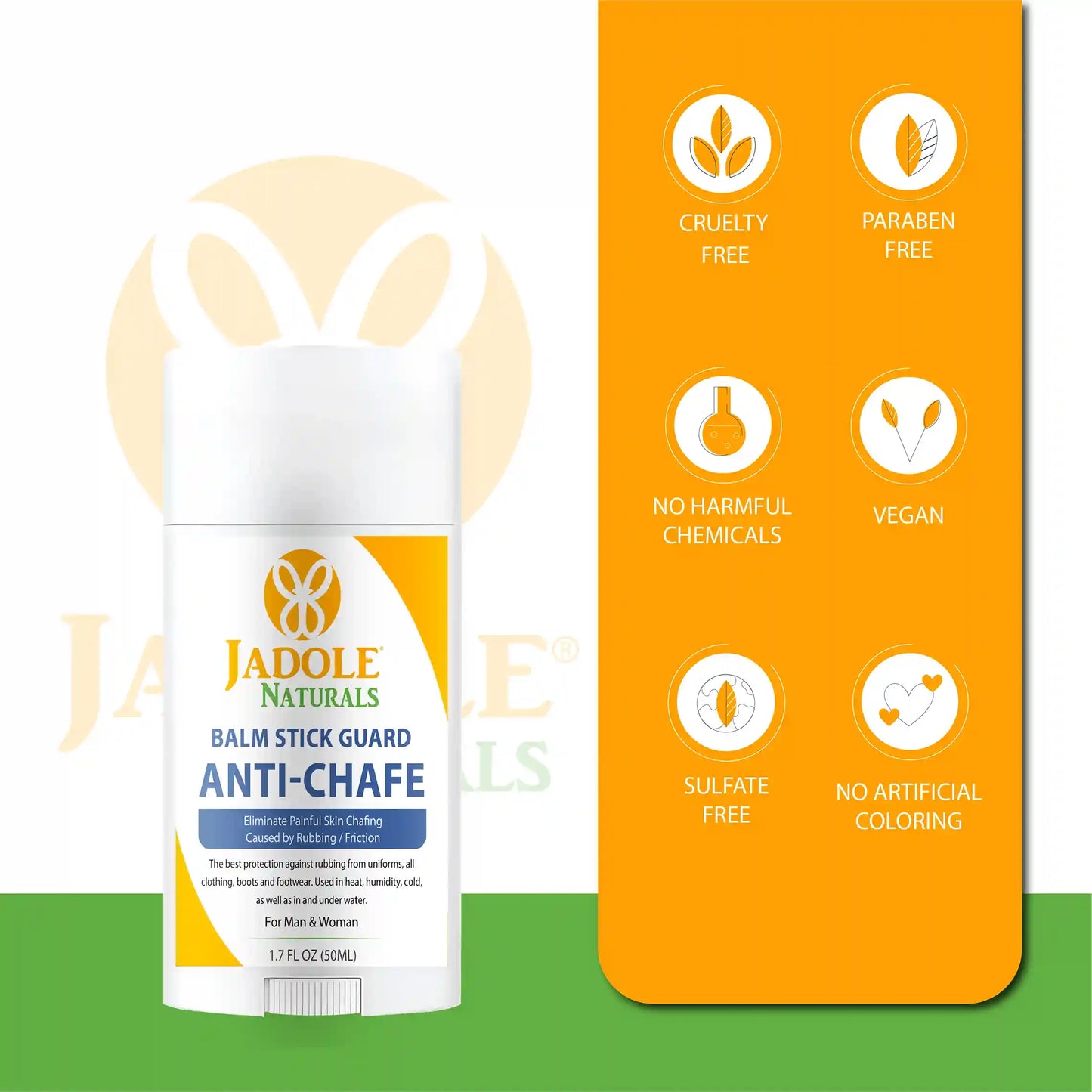 Jadole Naturals Anti Chafe Balm Stick Guard 50ml