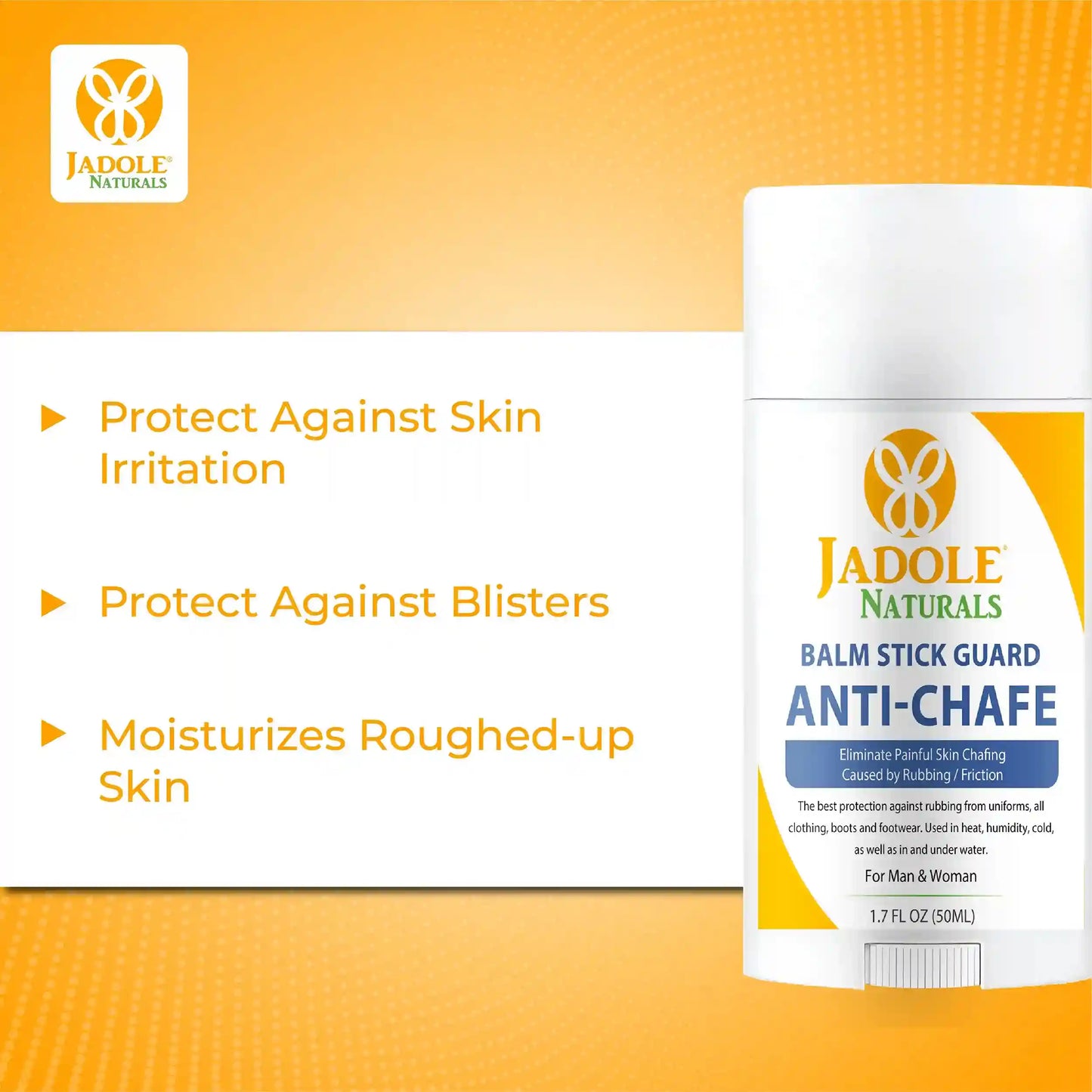 Jadole Naturals Anti Chafe Balm Stick Guard 50ml