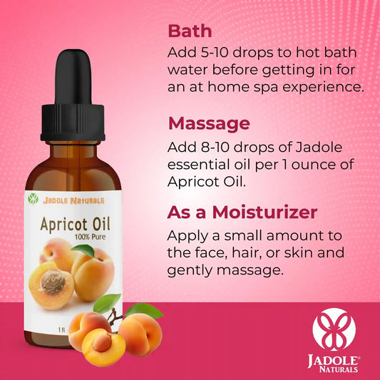 Jadole Naturals Organic Apricot Oil 100% Pure 30ml