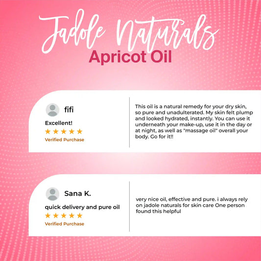 Jadole Naturals Organic Apricot Oil 100% Pure 30ml
