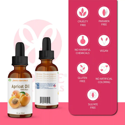 Jadole Naturals Organic Apricot Oil 100% Pure 30ml