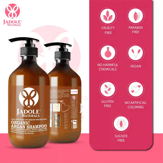 Jadole Naturals Organic Argan Oil Shampoo for Fine & Thin Hair 473ml
