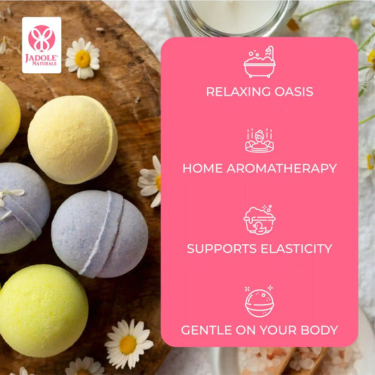 Jadole Naturals Luxury Organic Bath Bombs  with Rich Bubbles & Colors 720g