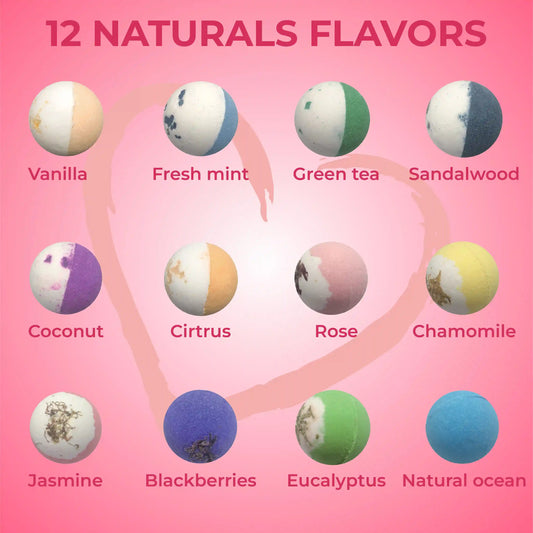 Jadole Naturals Luxury Organic Bath Bombs  with Rich Bubbles & Colors 720g