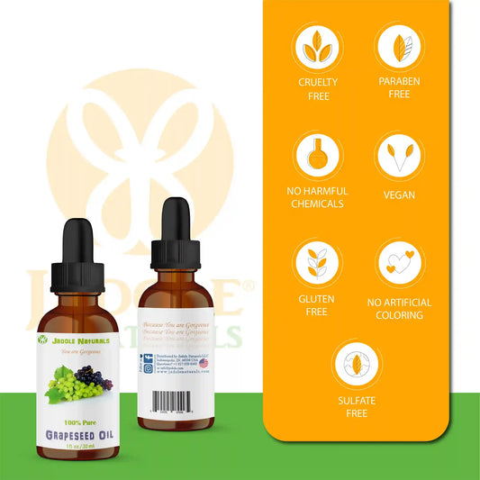 Grapeseed Oil For Skin, Hair & Massage 30ml