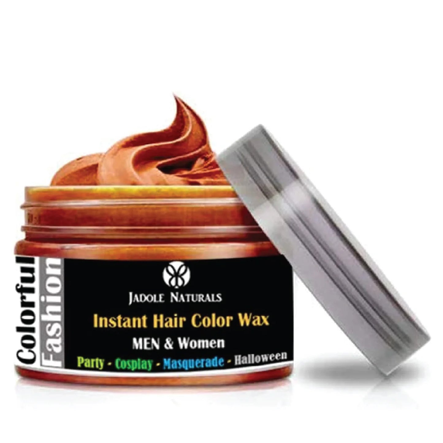 Jadole Naturals Temporary Professional Hair Wax, Natural Matte Hairstyle Hair Dye Wax for Party - Brown
