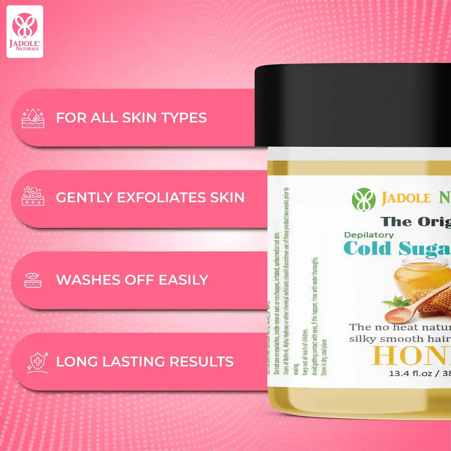 إزالة الشعر بالشمع البارد والسكر والعسل 250 جرام