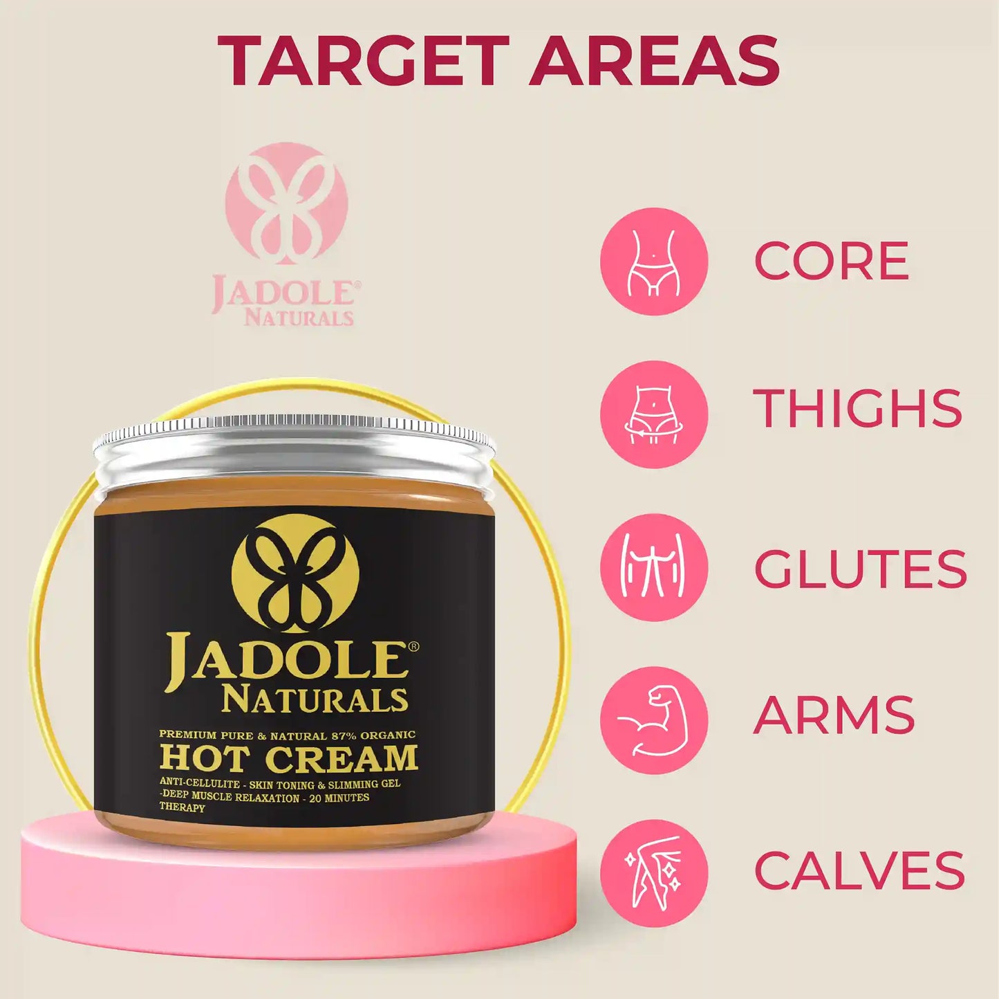 Jadole Naturals Hot Cream for Cellulite Reduction 250g