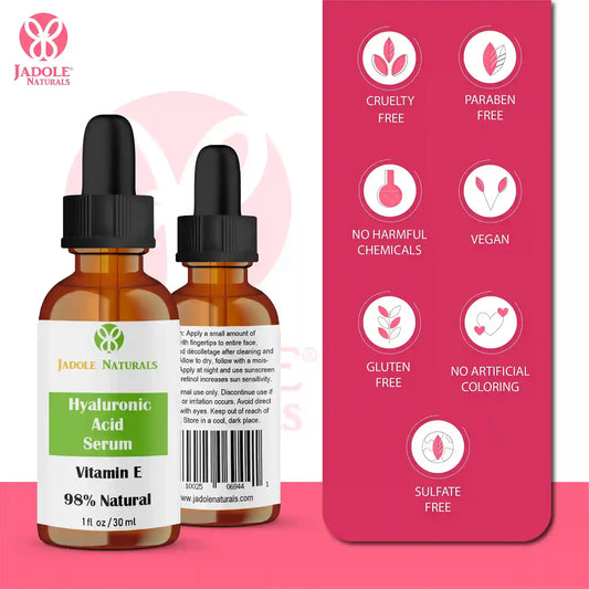 Jadole Naturals Hyaluronic Acid Serum for Face 30ml with Vitamin E