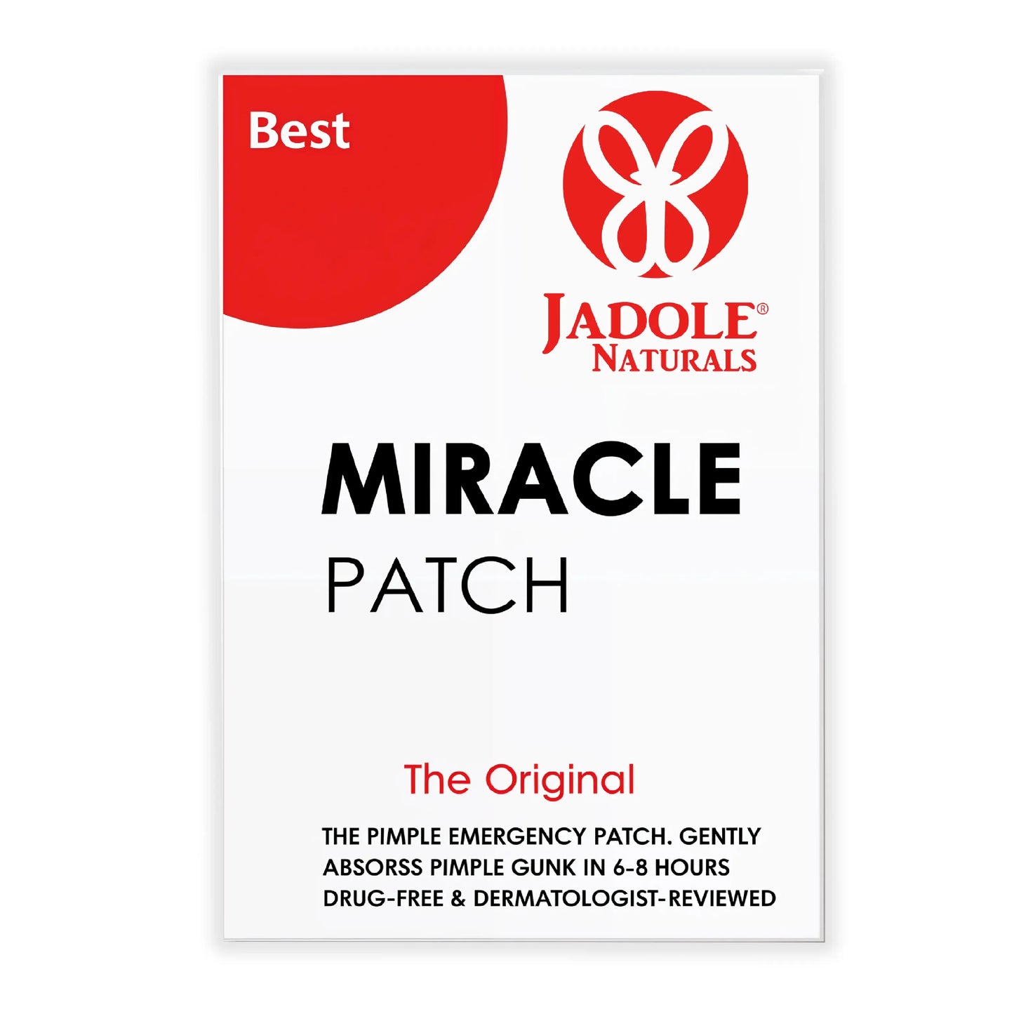 Jadole Naturals Miracle Invisible Spot Cover Hydrocolloid, Acne Pimple Absorbing Cover, Blemish Spot, Skin Care, Facial and Skin Acne Patch Stickers one size (40 count)