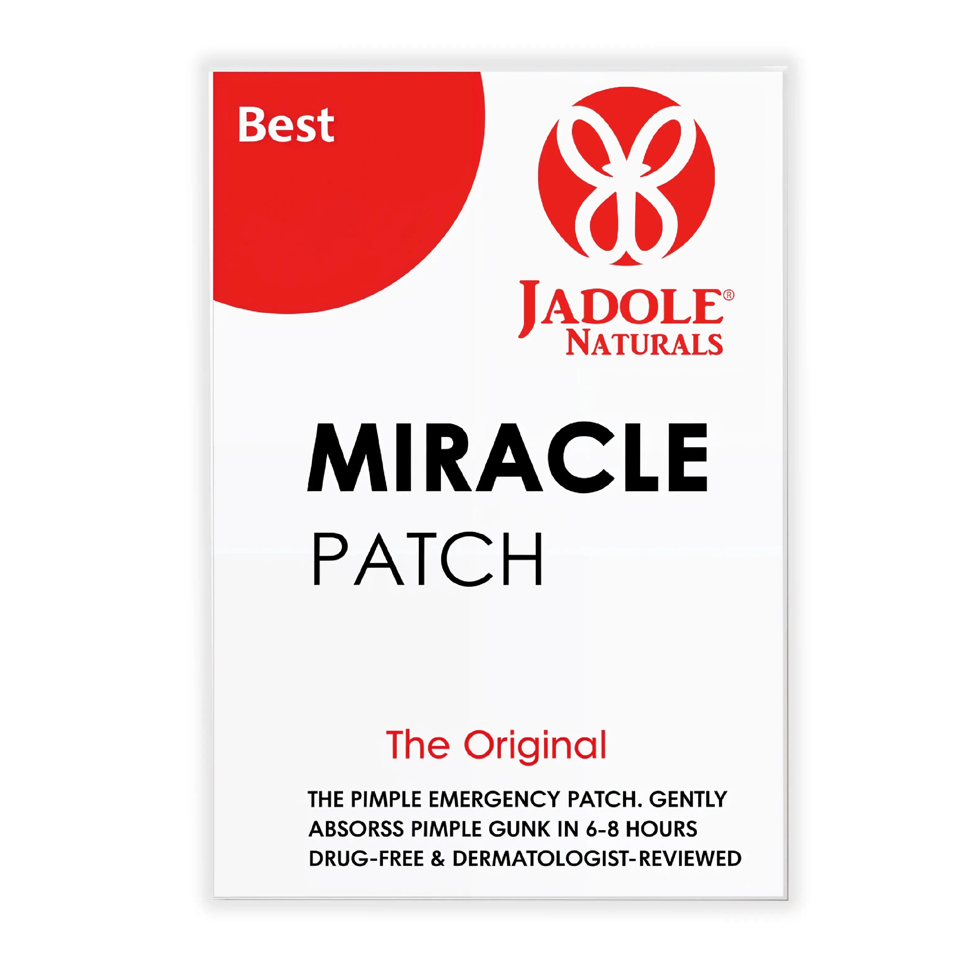ملصقات Jadole Naturals Miracle Invisible Spot Cover Hydrocolloid، غطاء لامتصاص حب الشباب والبثور، بقع العيوب، العناية بالبشرة، لصقات حب الشباب للوجه والبشرة، مقاس واحد (40 قطعة)