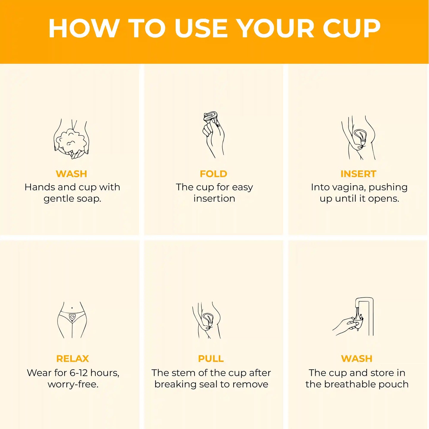 Reusable Menstrual Cup for women 2pcs with pouch