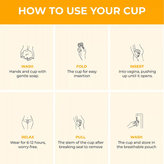 Reusable Menstrual Cup for women 2pcs with pouch