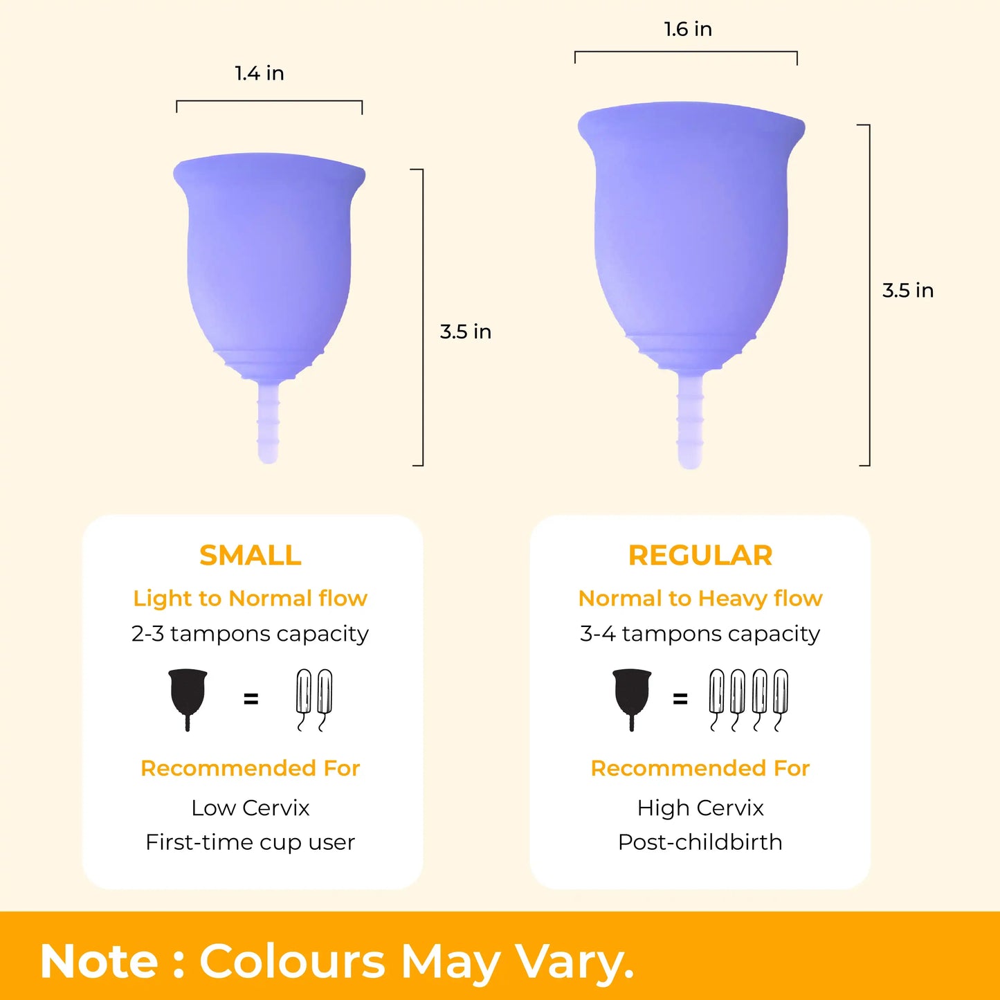 Reusable Menstrual Cup for women 2pcs with pouch