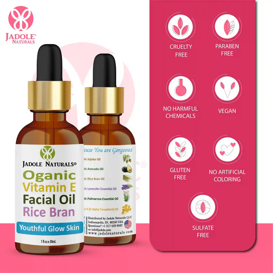 Jadole Naturals Organic Vitamin E & Rice Bran Serum 30ml