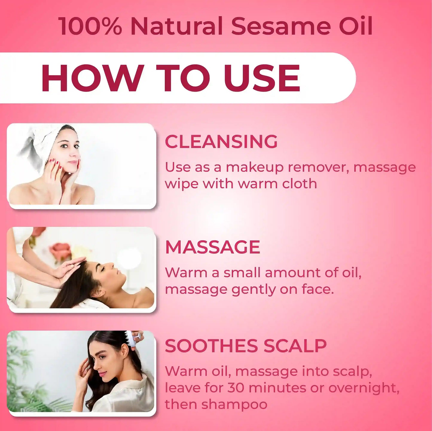 Sesame Oil 60ml For Face, Body and Hair