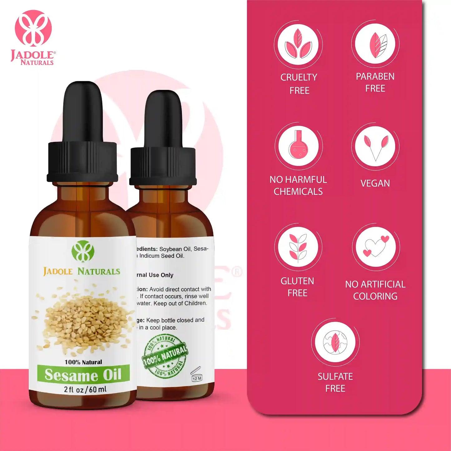 Sesame Oil 60ml For Face, Body and Hair