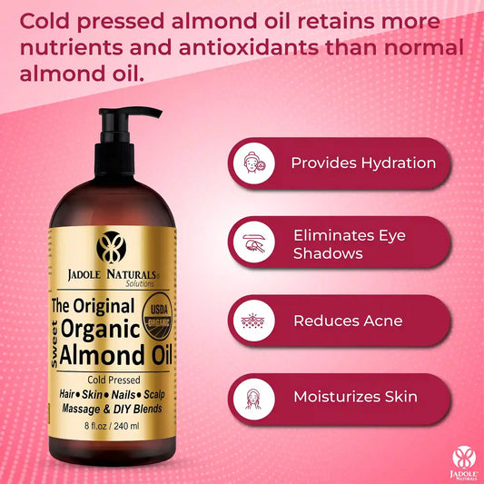 Jadole Naturals the Orginal Organic Sweet Almond Oil 240ml