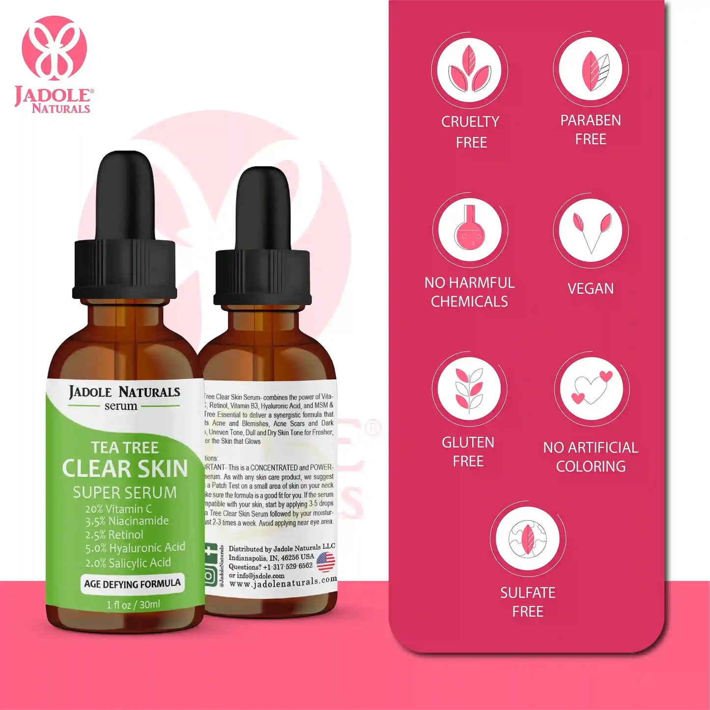 Jadole Naturals Tea Tree Clear Skin Serum 30ml