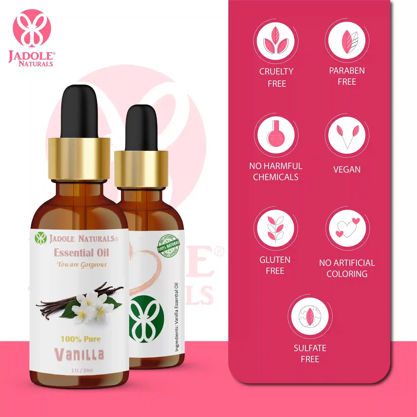 Jadole Naturals Vanilla Essential Oil 30ml
