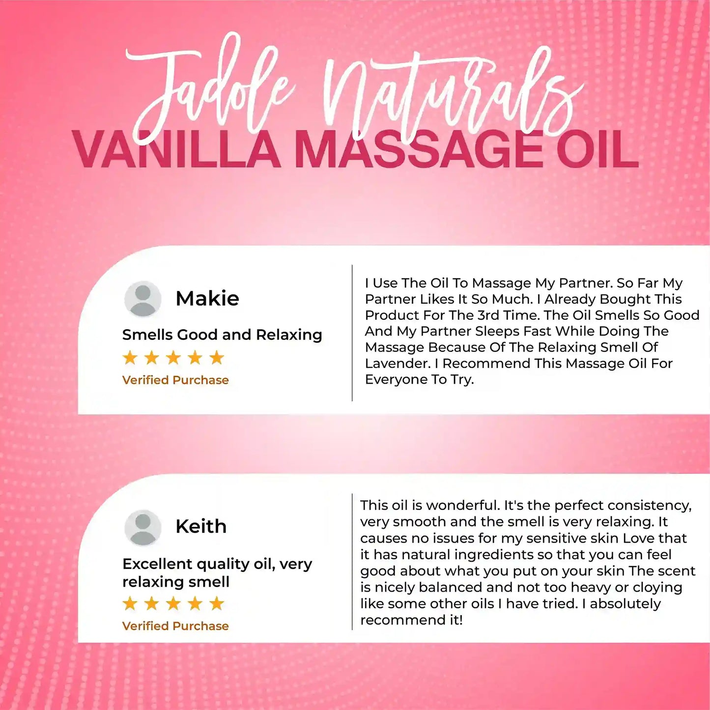 Jadole Naturals Vanilla Massage Oil 240ml For Body Massage