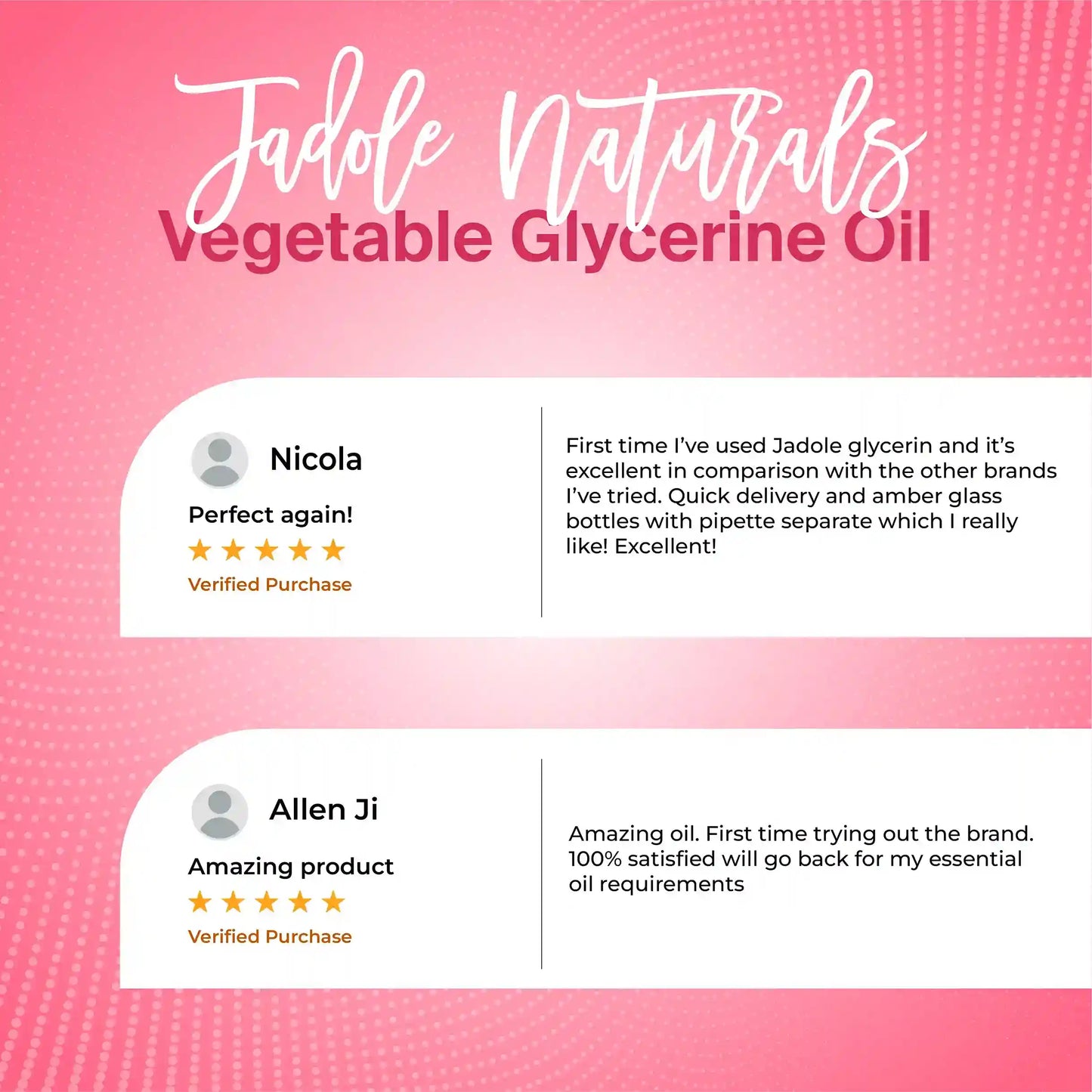 Jadole Naturals Vegetable Glycerine Oil 30ml