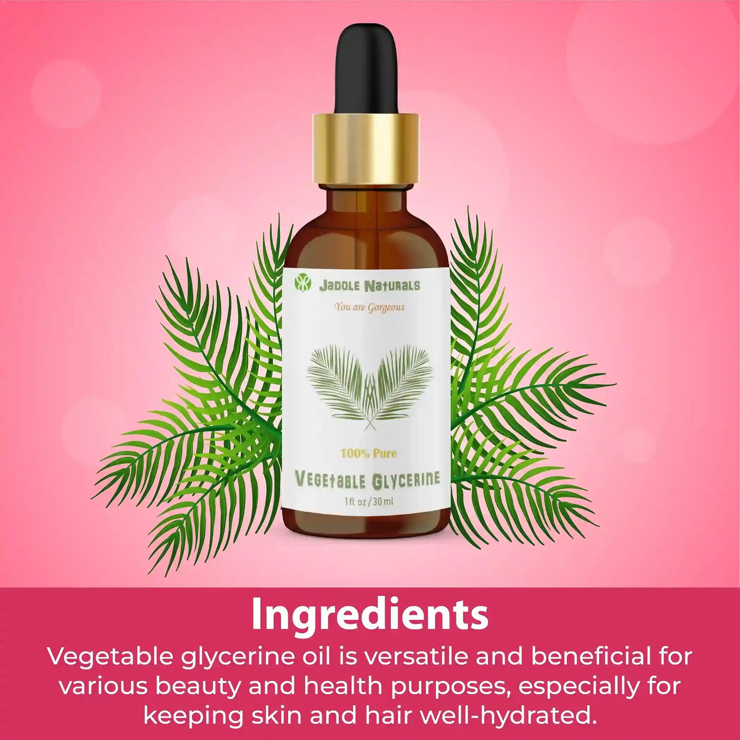 Jadole Naturals Vegetable Glycerine Oil 30ml