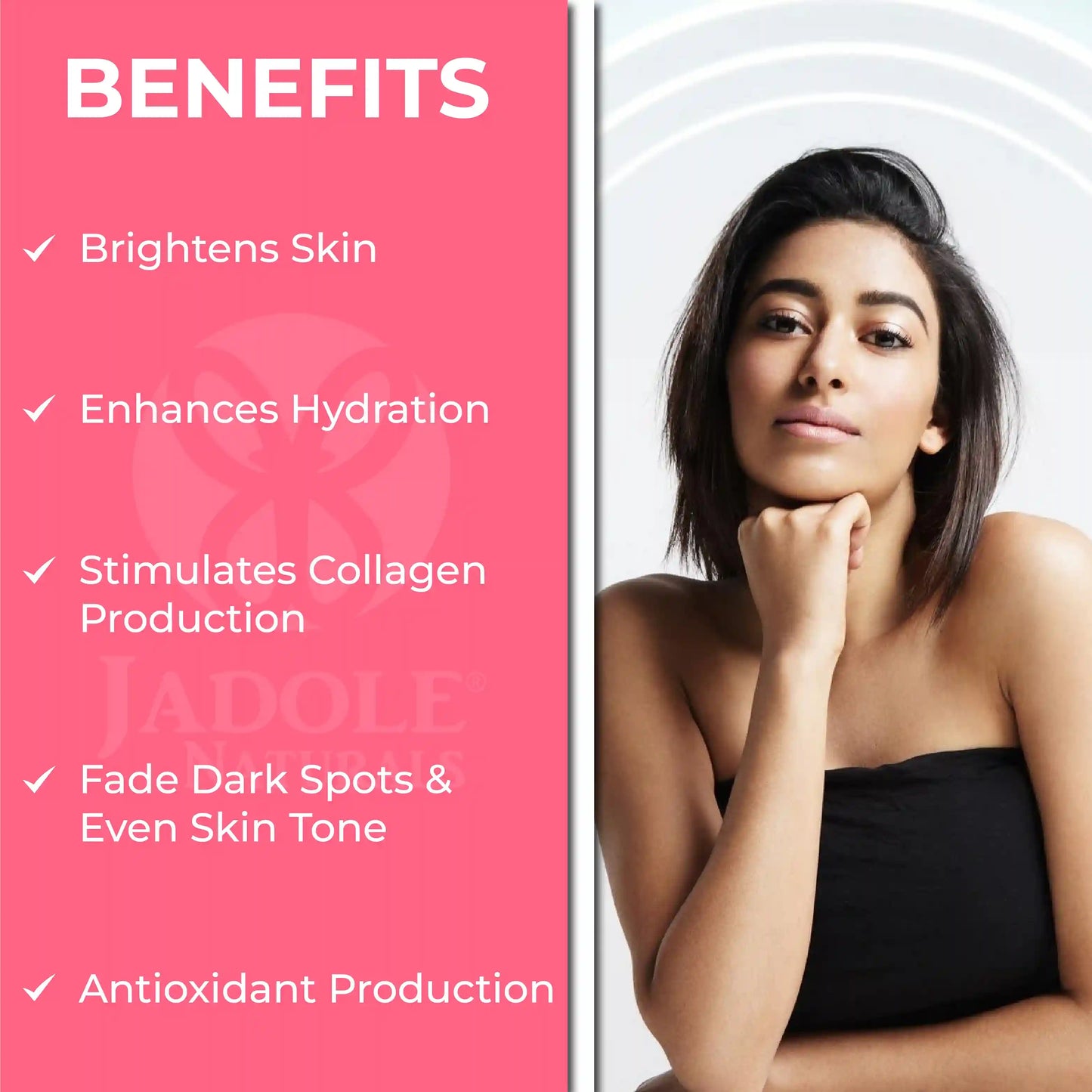Jadole Naturals Vitamin C Serum with 20% Hyaluronic Acid & Vitamin E 30ml