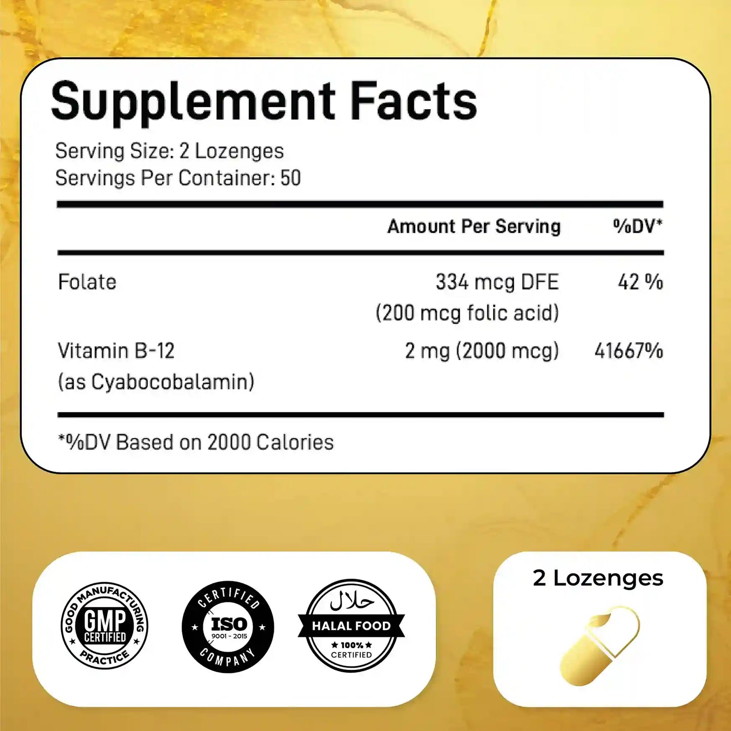 Natrolina Vitamin B12 2000mcg - 100 Lozenges
