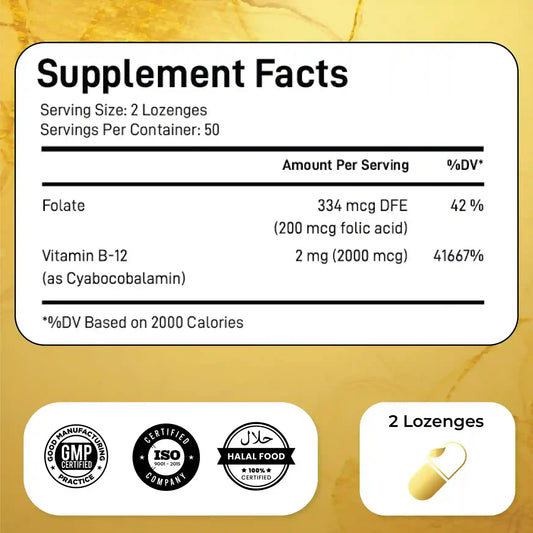 Natrolina Vitamin B12 2000mcg - 100 Lozenges