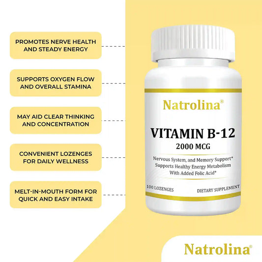 Natrolina Vitamin B12 2000mcg - 100 Lozenges
