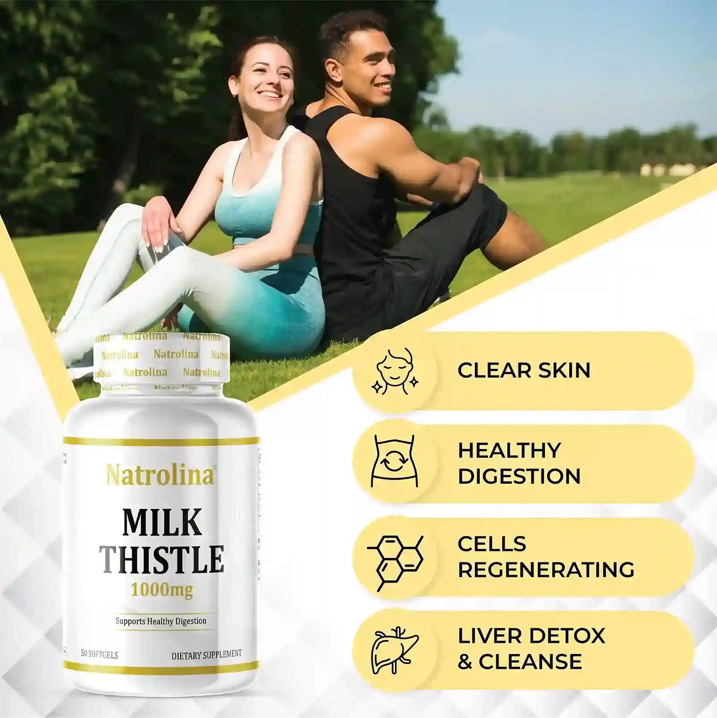 Natrolina Milk Thistle1000mg | 50 Softgels
