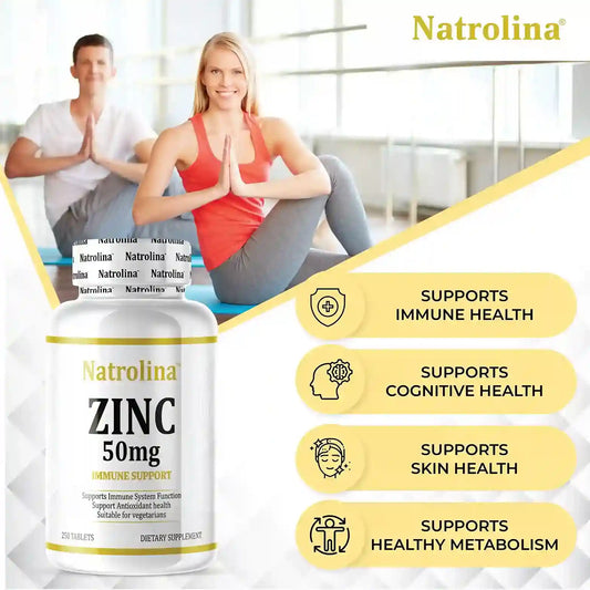 Natrolina Zinc chelated 50mg, 250 Tablets