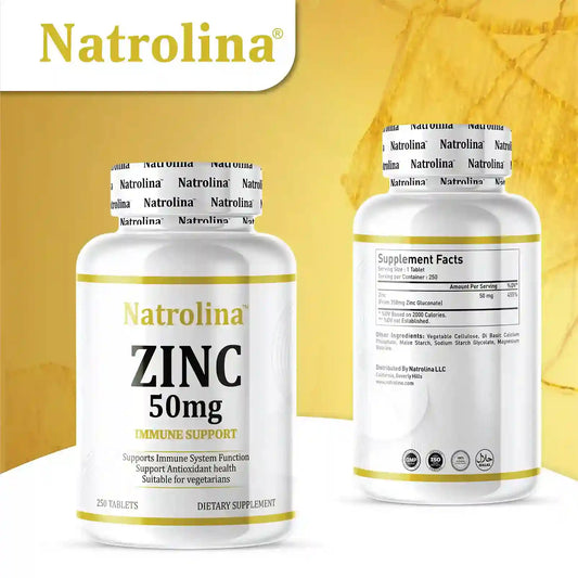 Natrolina Zinc chelated 50mg, 250 Tablets