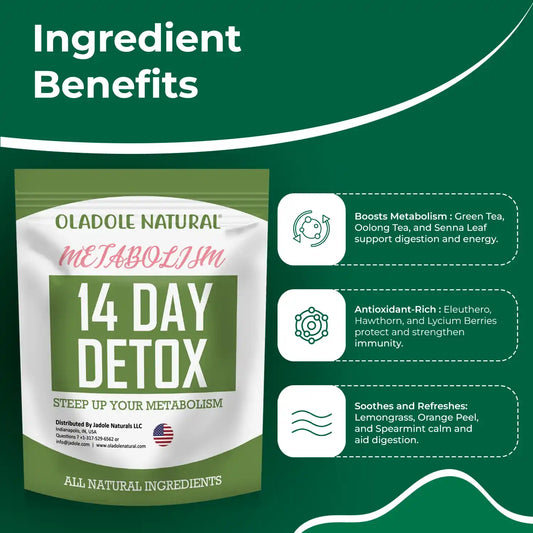 Oladole Natural 14 Day Detox Tea 14 Tea bags