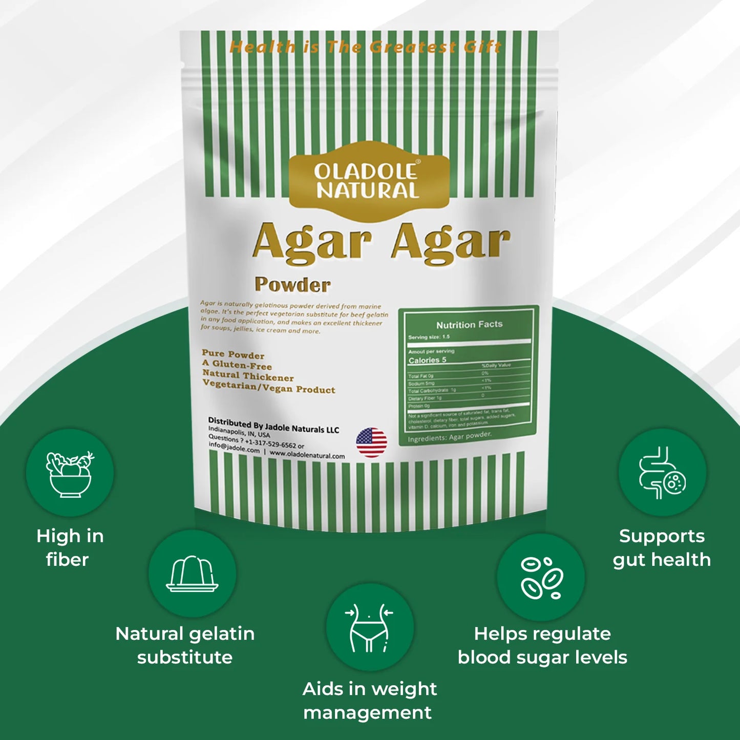 Oladole Natural Agar Agar Powder Benefits