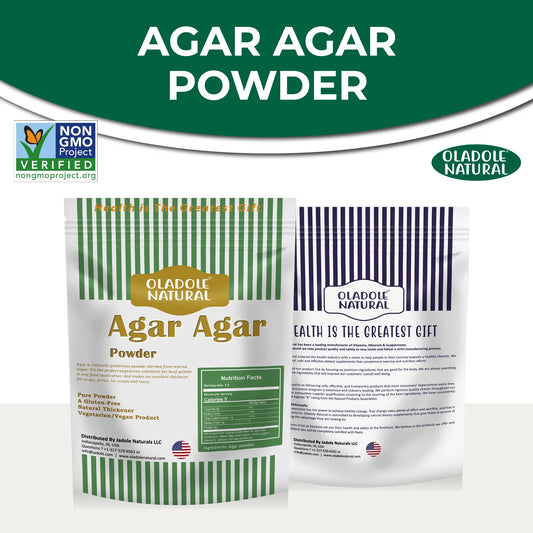 Oladole Natural Agar Agar Powder front and back