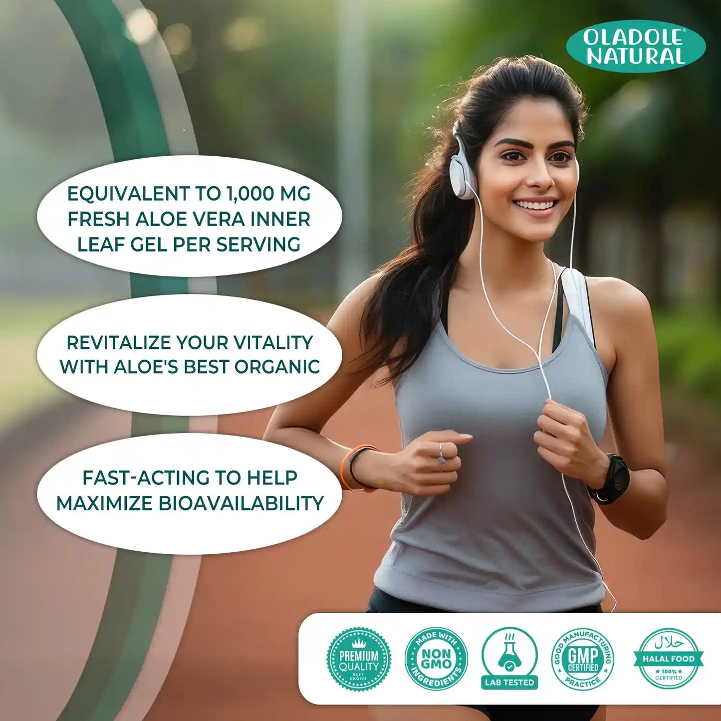 Oladole Natural Aloe Vera 1000mg 120 Capsules