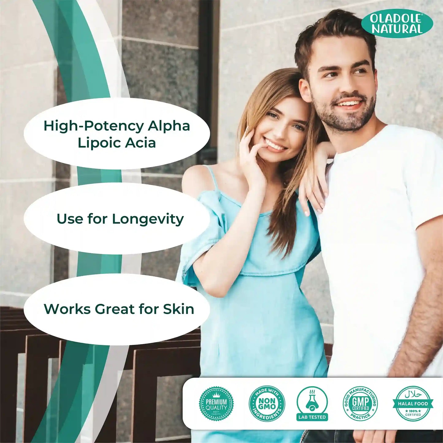 Oladole Natural Alpha Lipoic acid 600mg 120 capsules