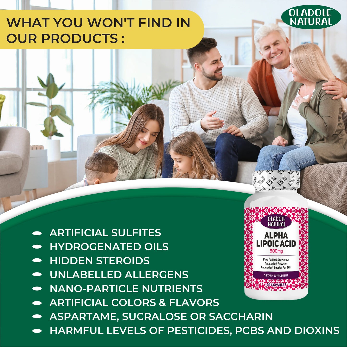 Oladole Natural Alpha Lipoic Acid Our Product Features