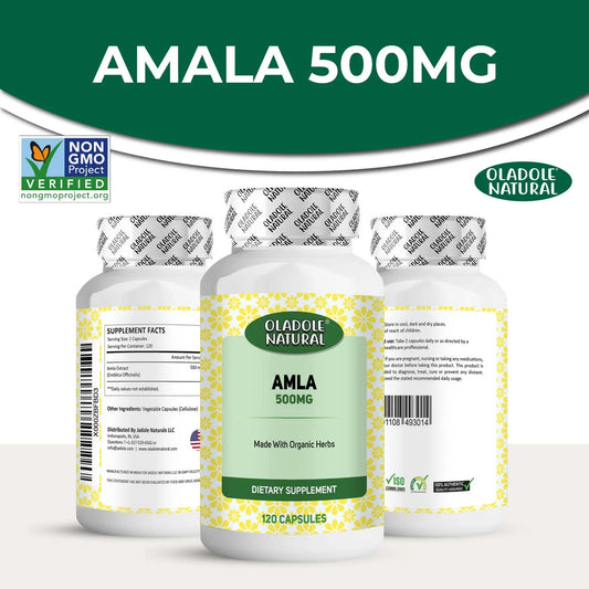 Oladole Natural Amla 500mg 120 Capsules