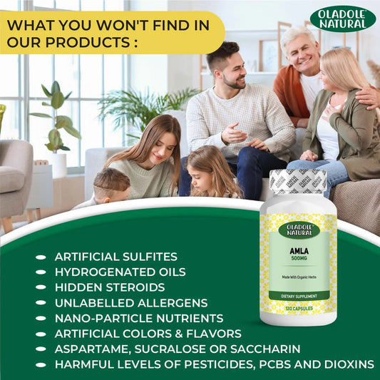 Oladole Natural Amla 500mg 120 Capsules