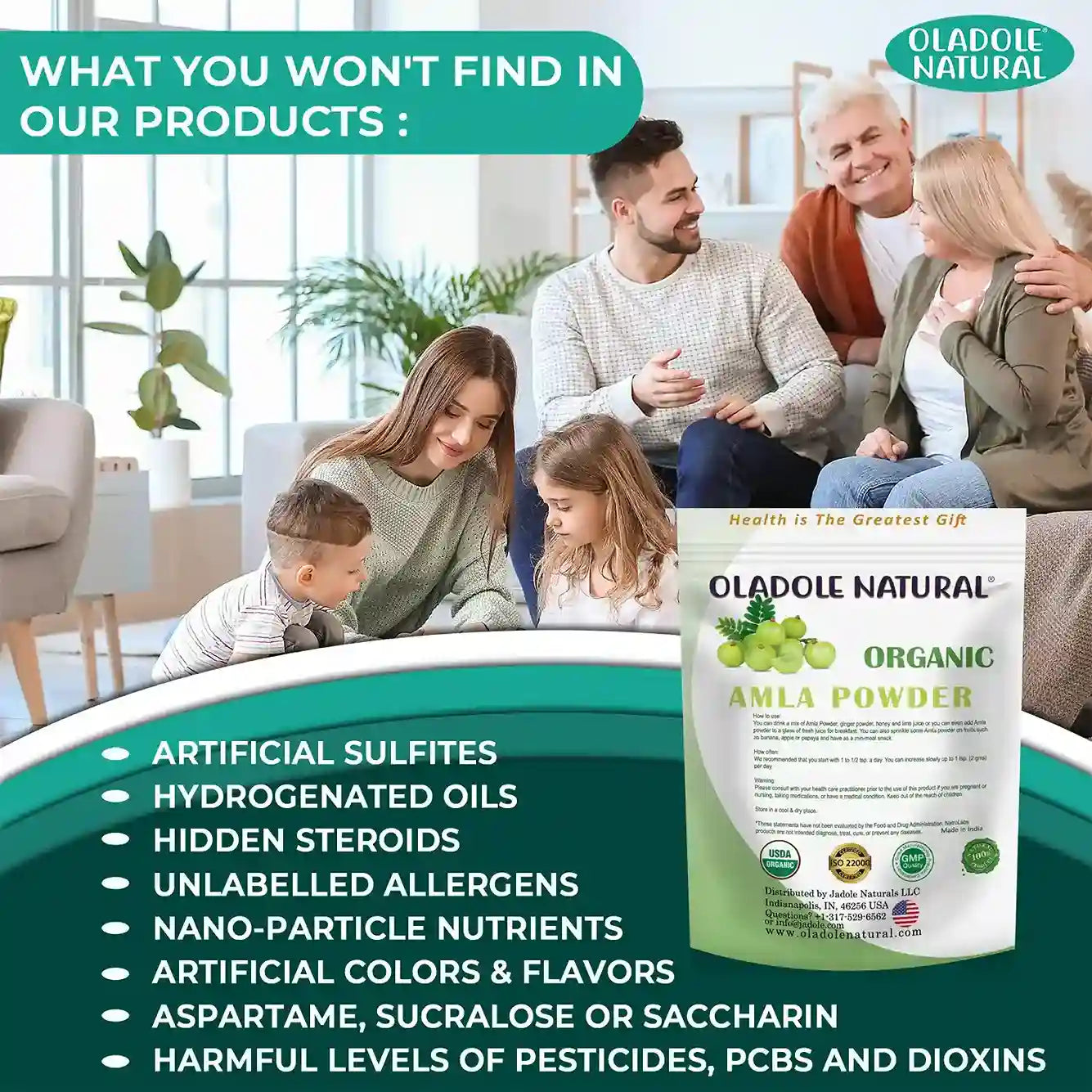 Oladole Natural Organic Amla Powder 100g