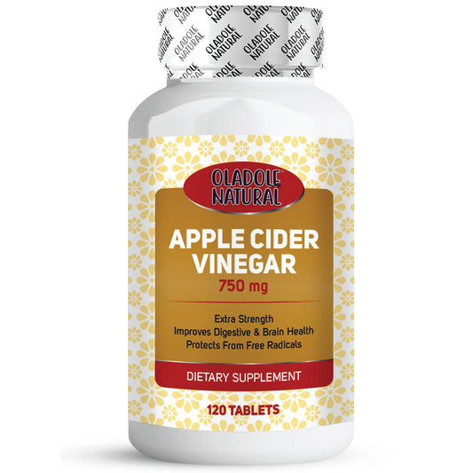 Oladole Natural Apple Cider Vinegar 750 mg 120 Tablets