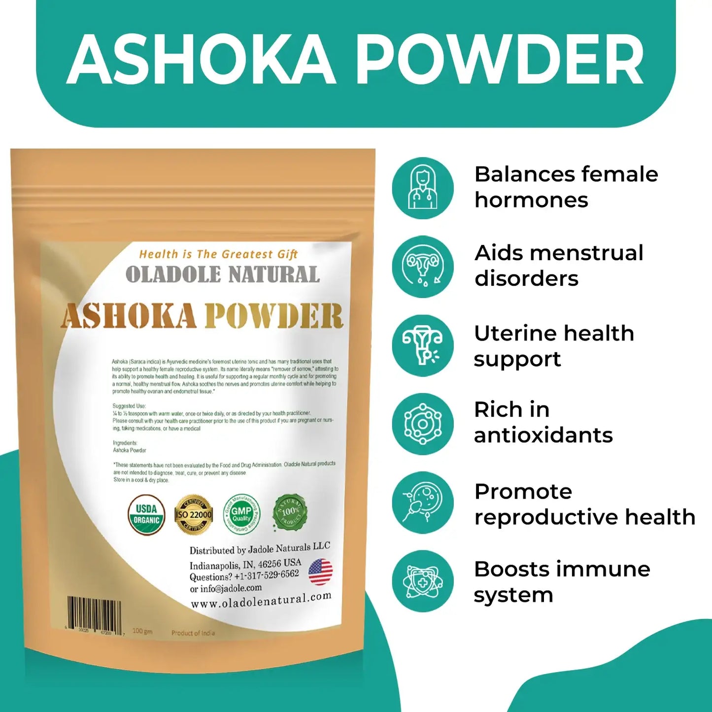 Oladole Natural Organic Ashoka Powder 100g