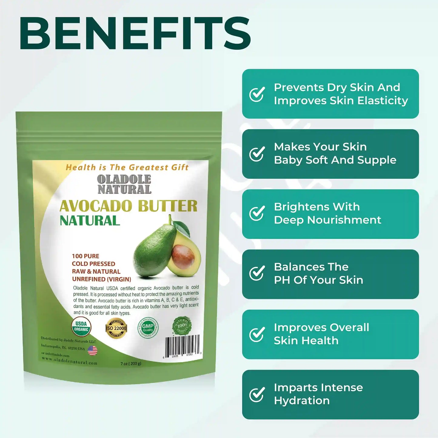 Oladole Natural Organic Avocado Butter 200g