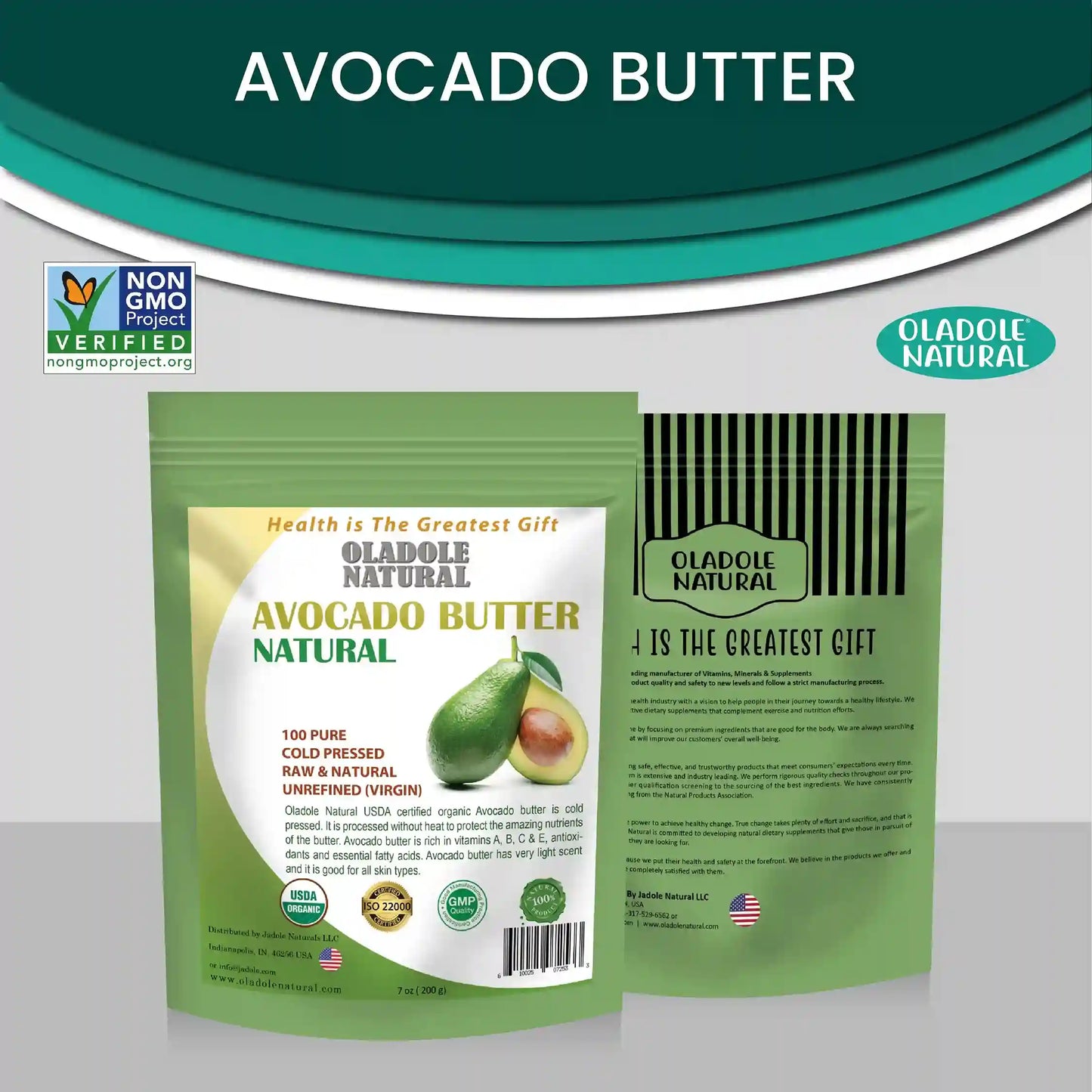 Oladole Natural Organic Avocado Butter 200g