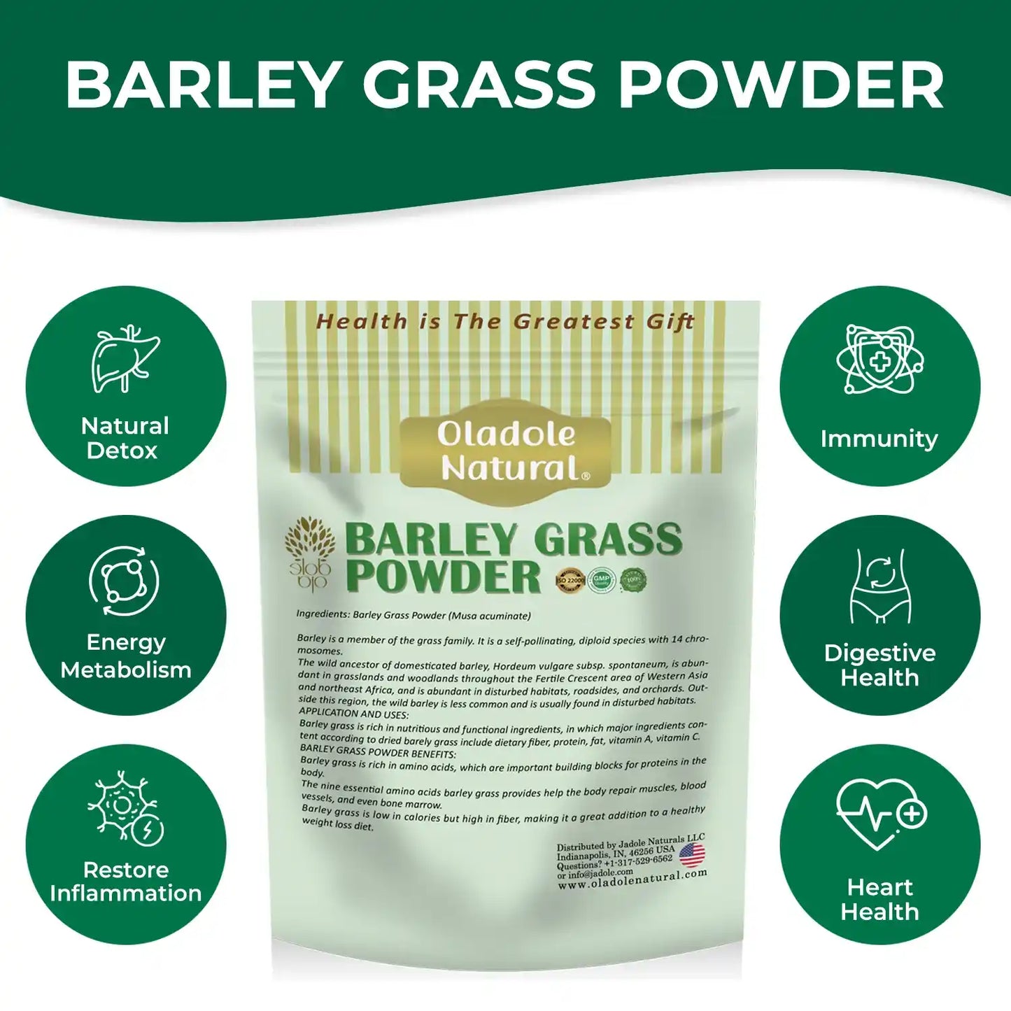 Oladole Natural Organic Barley Grass Powder 100g