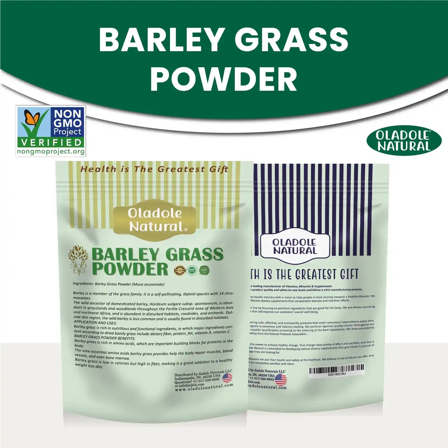Oladole Natural Organic Barley Grass Powder 100g