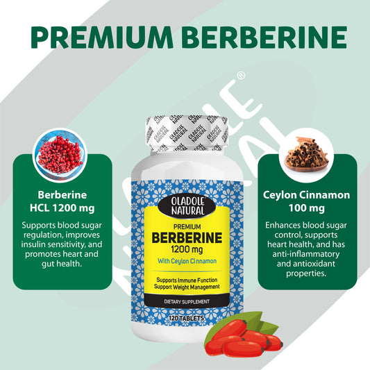 أولادول بربارين طبيعي مع قرفة سيلان ١٢٠٠ ملغ - ١٢٠ قرصًا